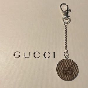 Upcycled GG Bag Charm Keychain